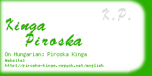 kinga piroska business card